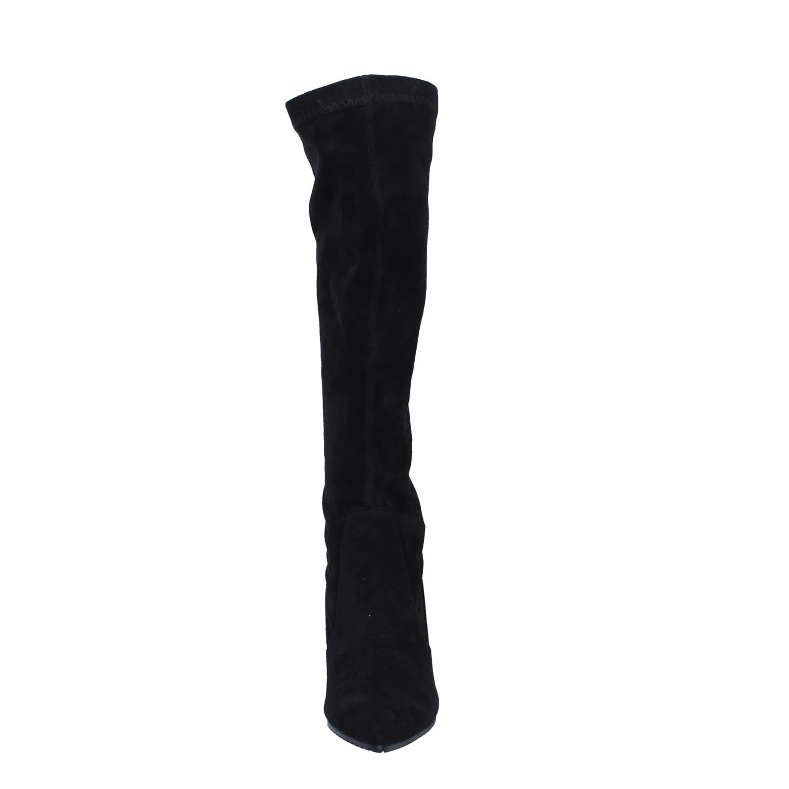 scarpe donna YAMAMAY stivali nero camoscio EY407 In Vendita