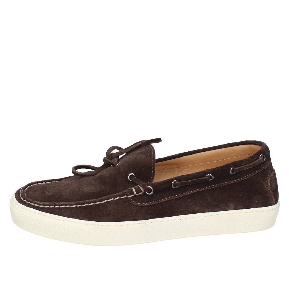 scarpe uomo STOKTON mocassini marrone camoscio EX37 Saldi
