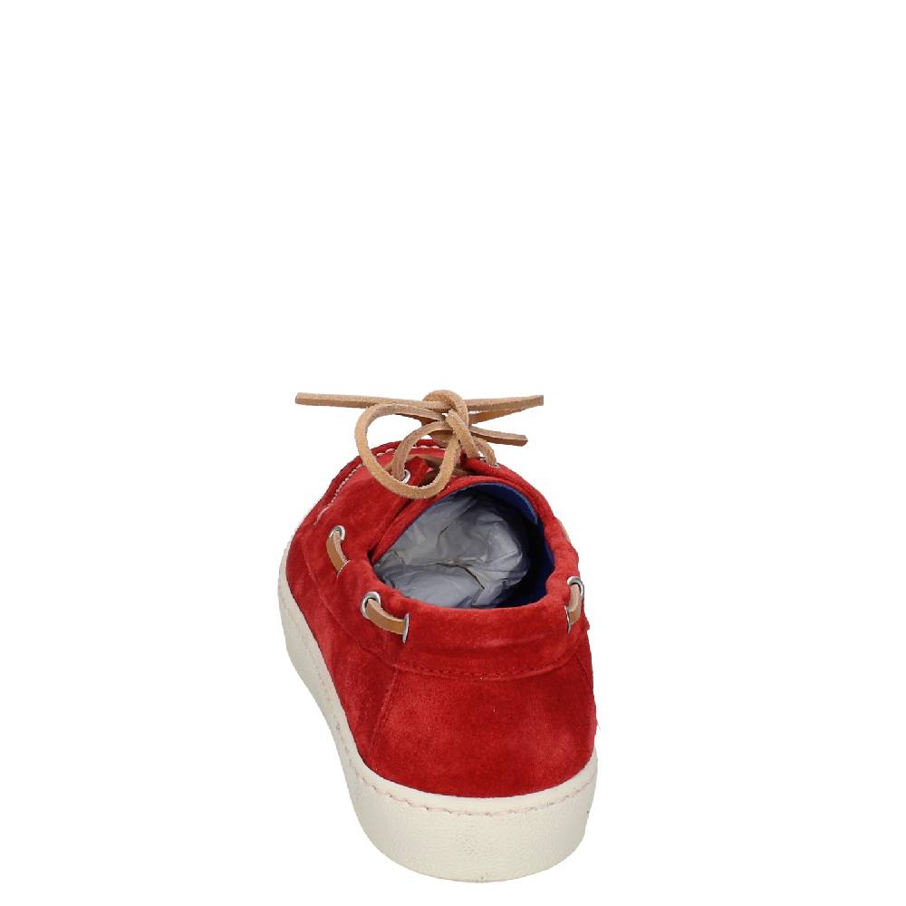 scarpe uomo STOKTON mocassini rosso camoscio EX36 Offerte