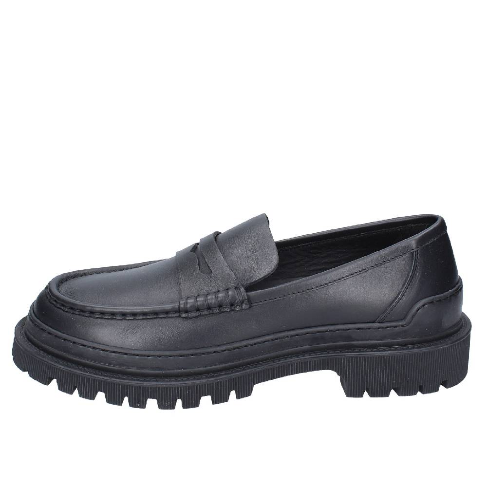 scarpe uomo STOKTON mocassini nero pelle EX34 Vendita Economica