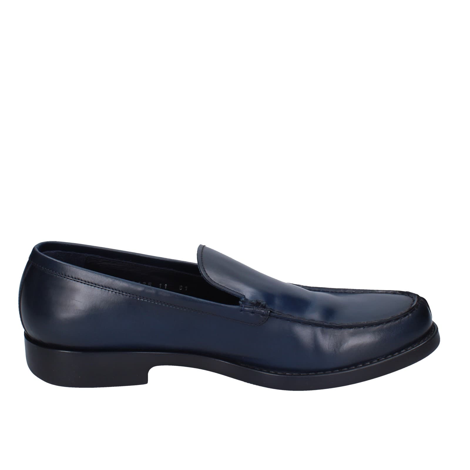 scarpe uomo BRIAN CRESS mocassini blu pelle EY247 Saldi Di Fabbrica