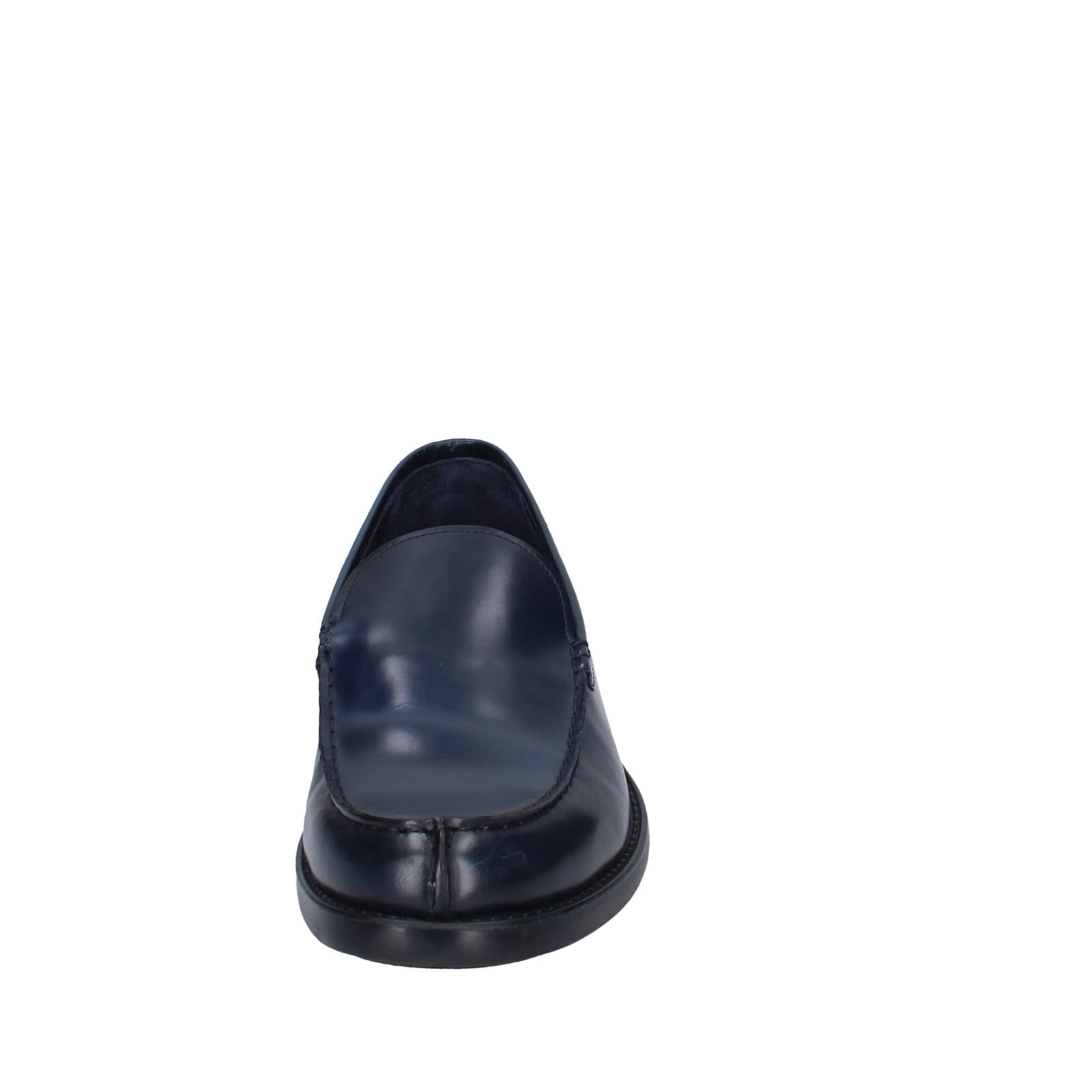 scarpe uomo BRIAN CRESS mocassini blu pelle EY247 Saldi Di Fabbrica