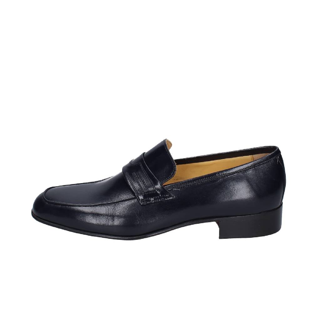 scarpe uomo HENRY LOGAN mocassini blu pelle EY168 I Più Venduti