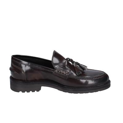 scarpe uomo BRUNO VERRI mocassini marrone pelle BC297 Nuova