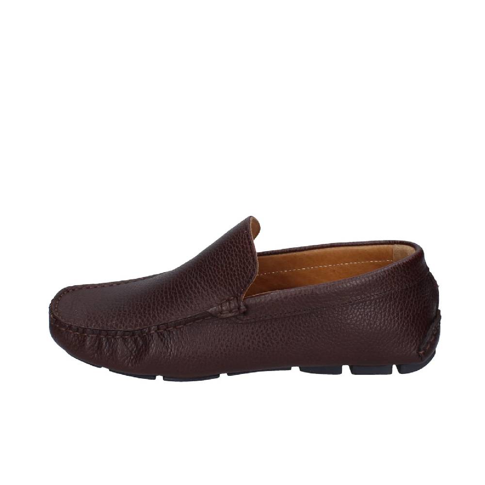 scarpe uomo CAMPANILE mocassini marrone pelle BC957 Spedizione gratuita