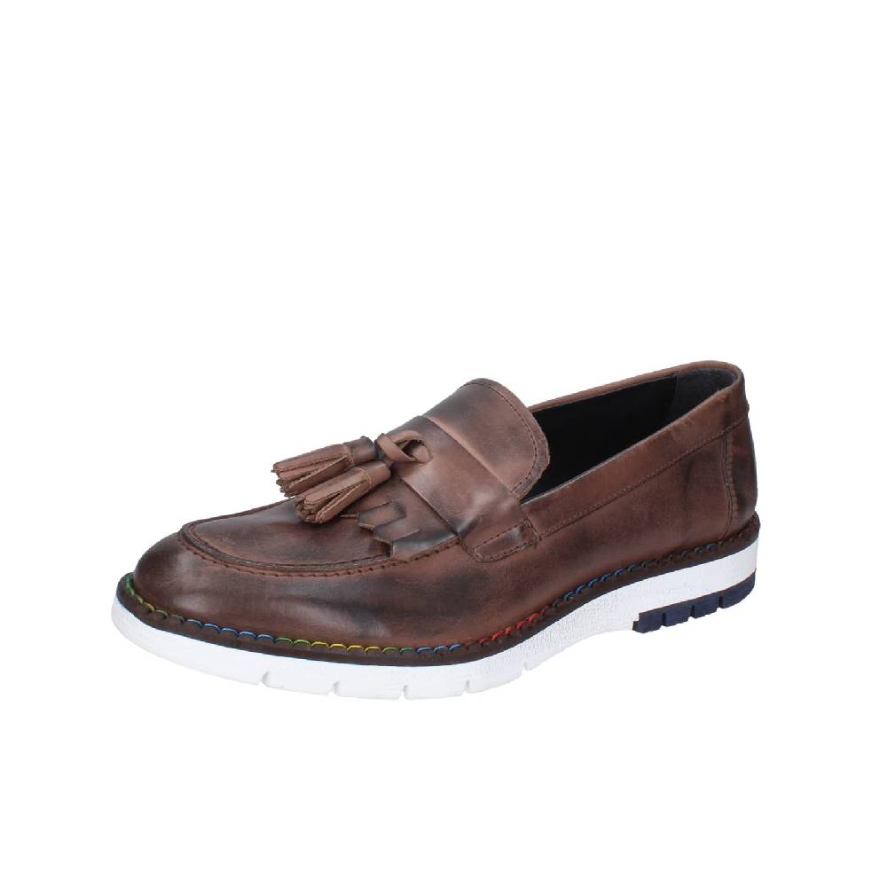 scarpe uomo EVEET mocassini marrone pelle EZ146 Comprare a buon mercato