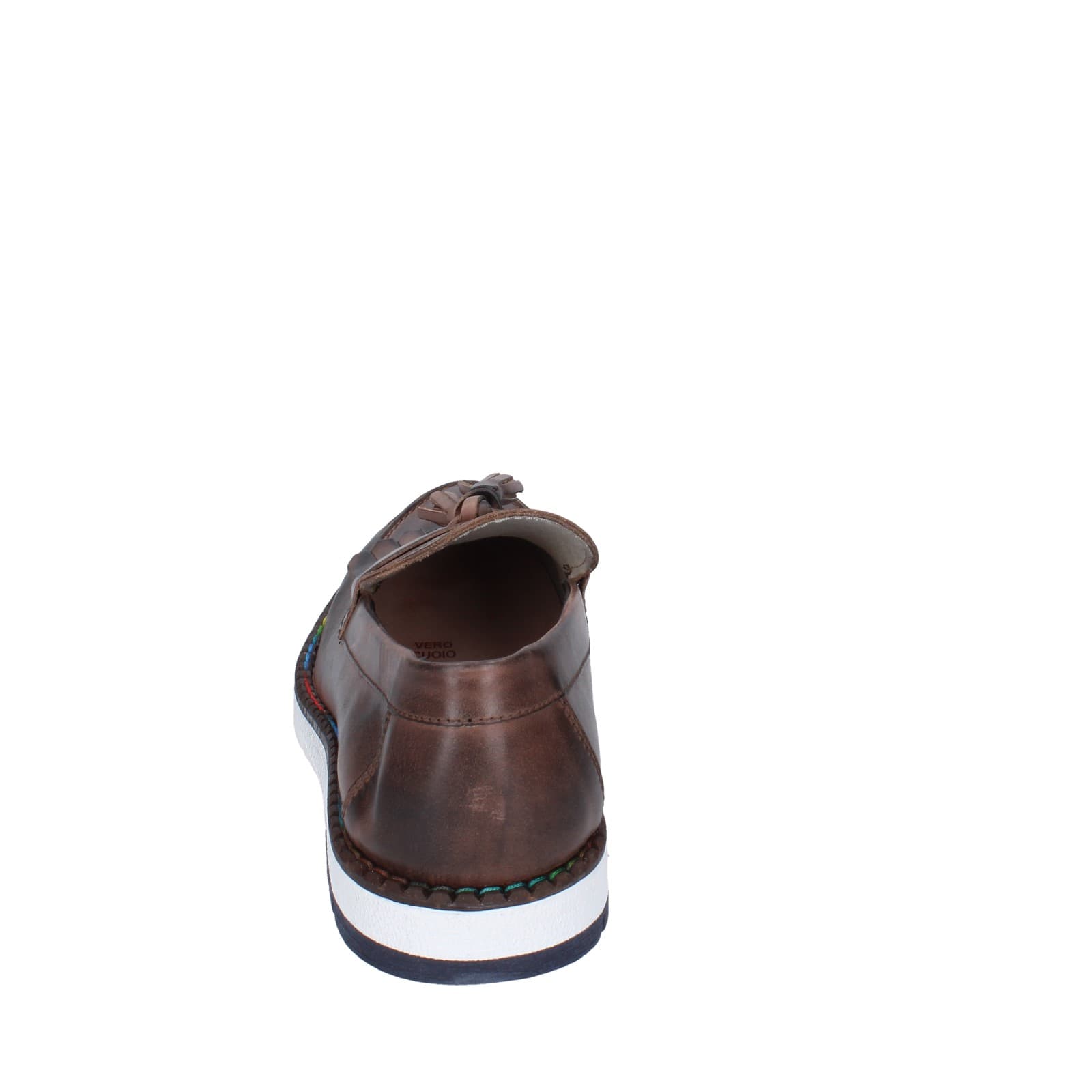 scarpe uomo EVEET mocassini marrone pelle EZ146 Comprare a buon mercato
