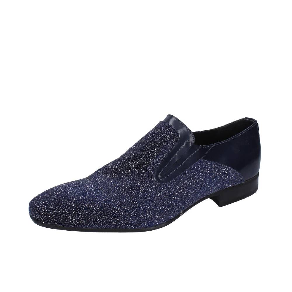 scarpe uomo EVEET classiche blu pelle tessuto 15046 EZ209 Cyber Monday