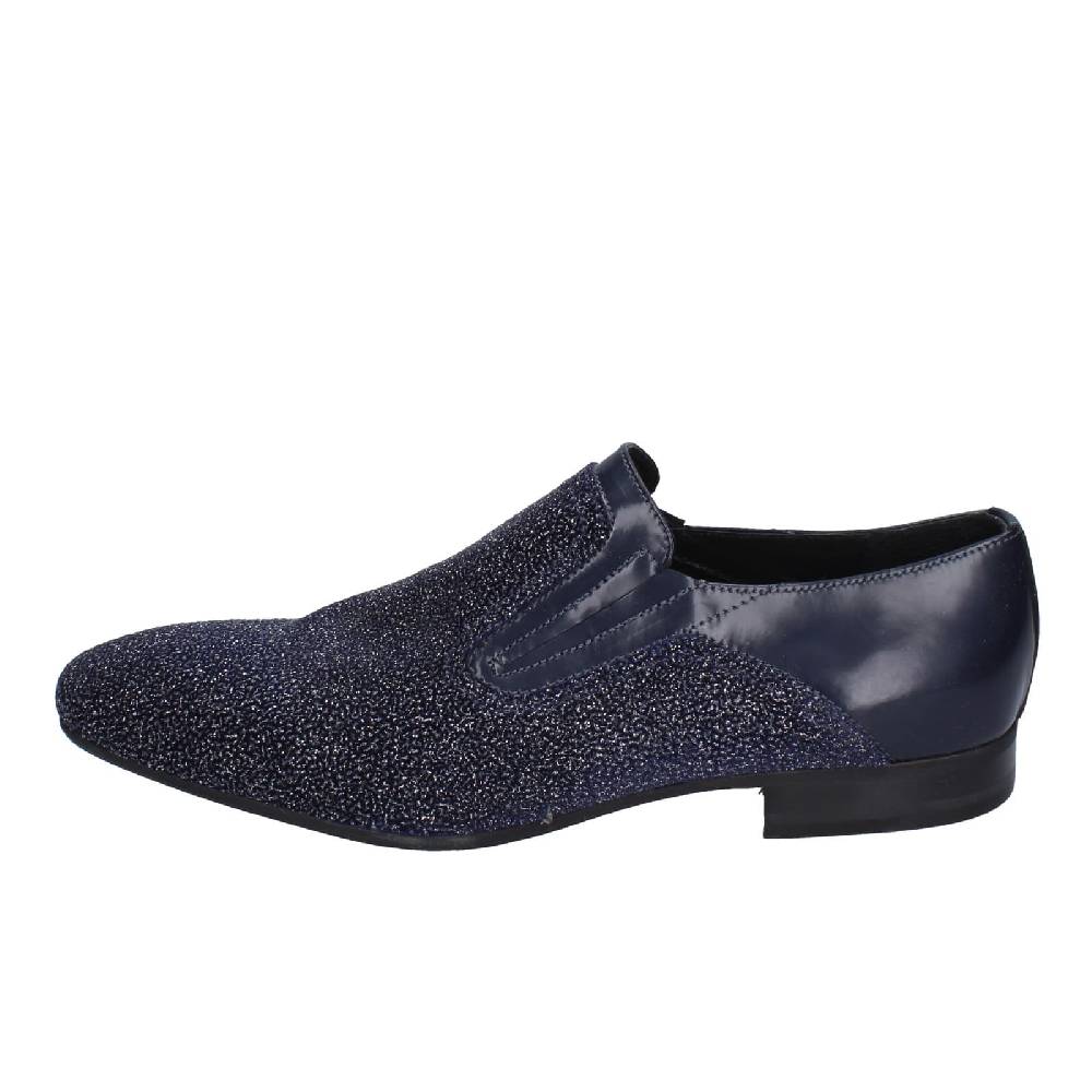 scarpe uomo EVEET classiche blu pelle tessuto 15046 EZ209 Cyber Monday