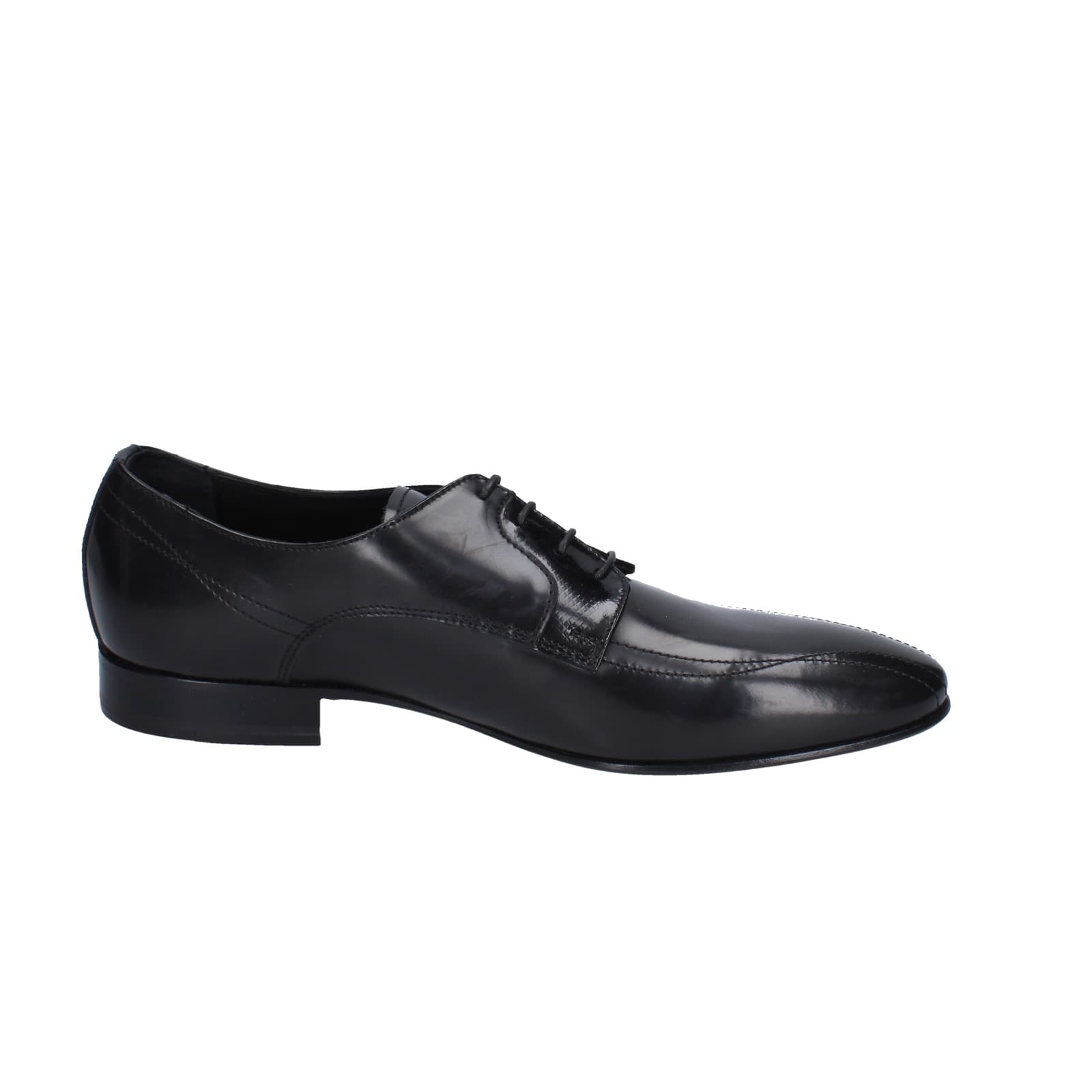 scarpe uomo EVEET classiche nero pelle lucida 19409 EZ158 Offerta per la Festa della Mamma