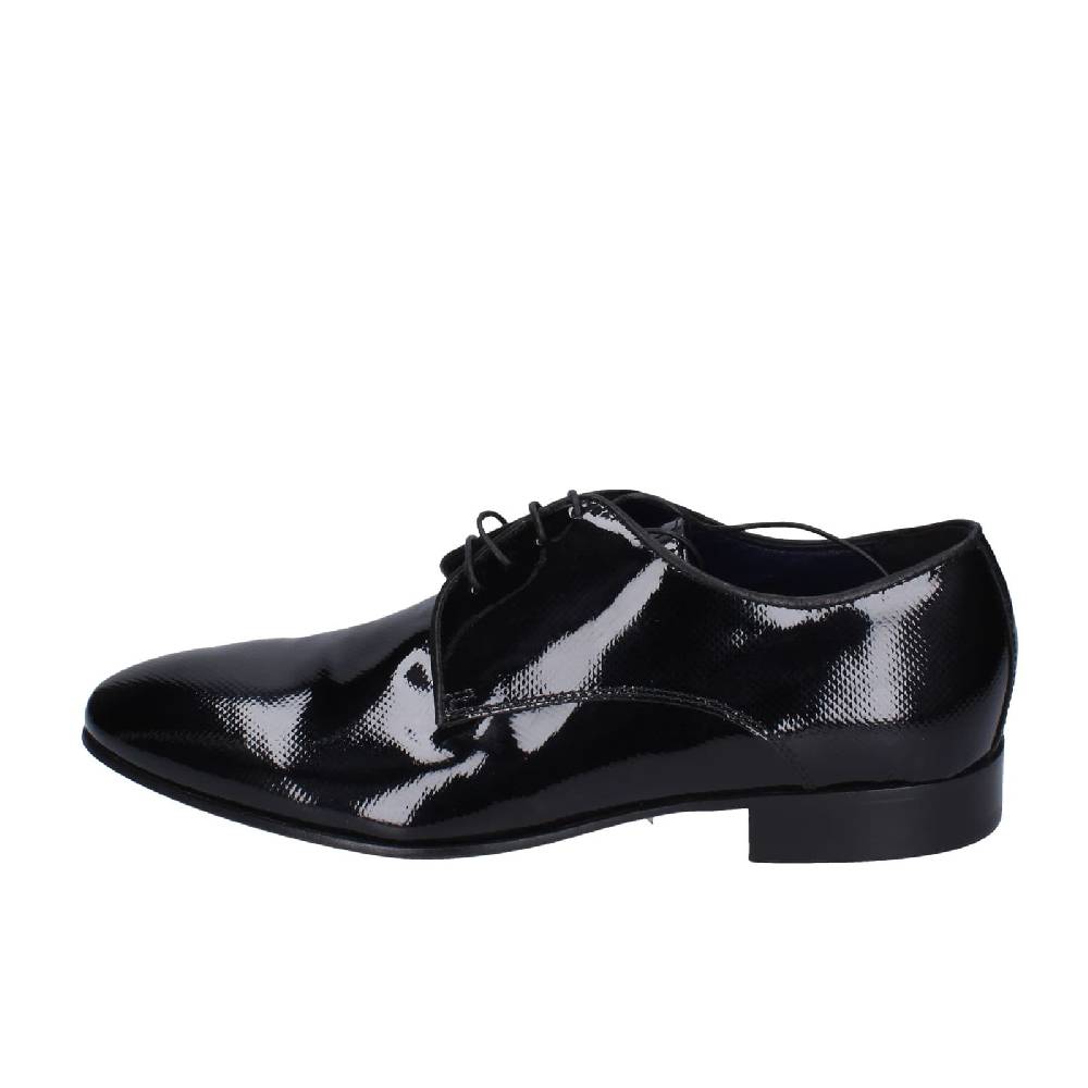 scarpe uomo EVEET classiche nero pelle lucida EZ155 Offerta Giorno del Papà