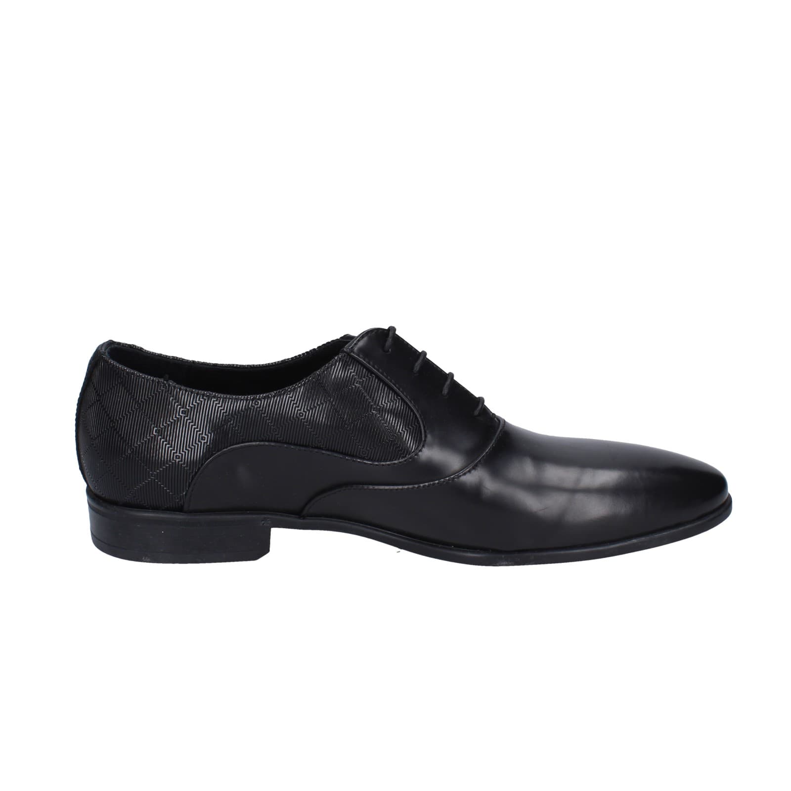 scarpe uomo EVEET classiche nero pelle EZ191 Offerta Anniversario