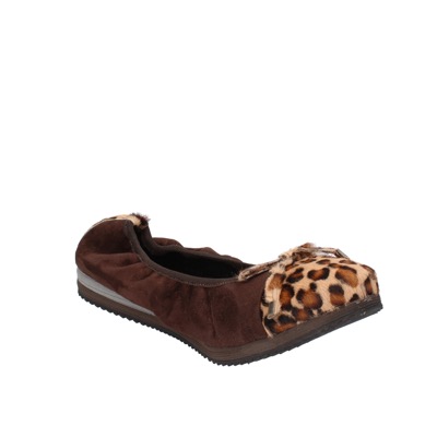scarpe donna CALPIERRE ballerine marrone camoscio cavallino AD574 Smaltimento dello stoccaggio