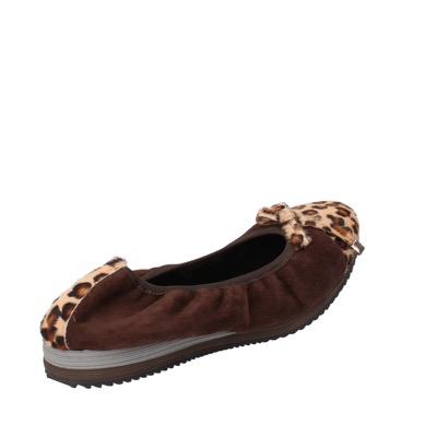 scarpe donna CALPIERRE ballerine marrone camoscio cavallino AD574 Smaltimento dello stoccaggio
