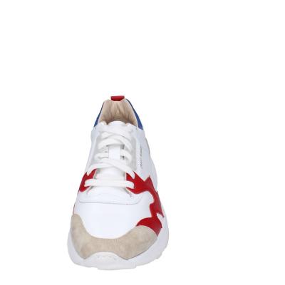 scarpe uomo MOMA sneakers bianco pelle rosso 4AS401-CRF BC97 Online Outlet