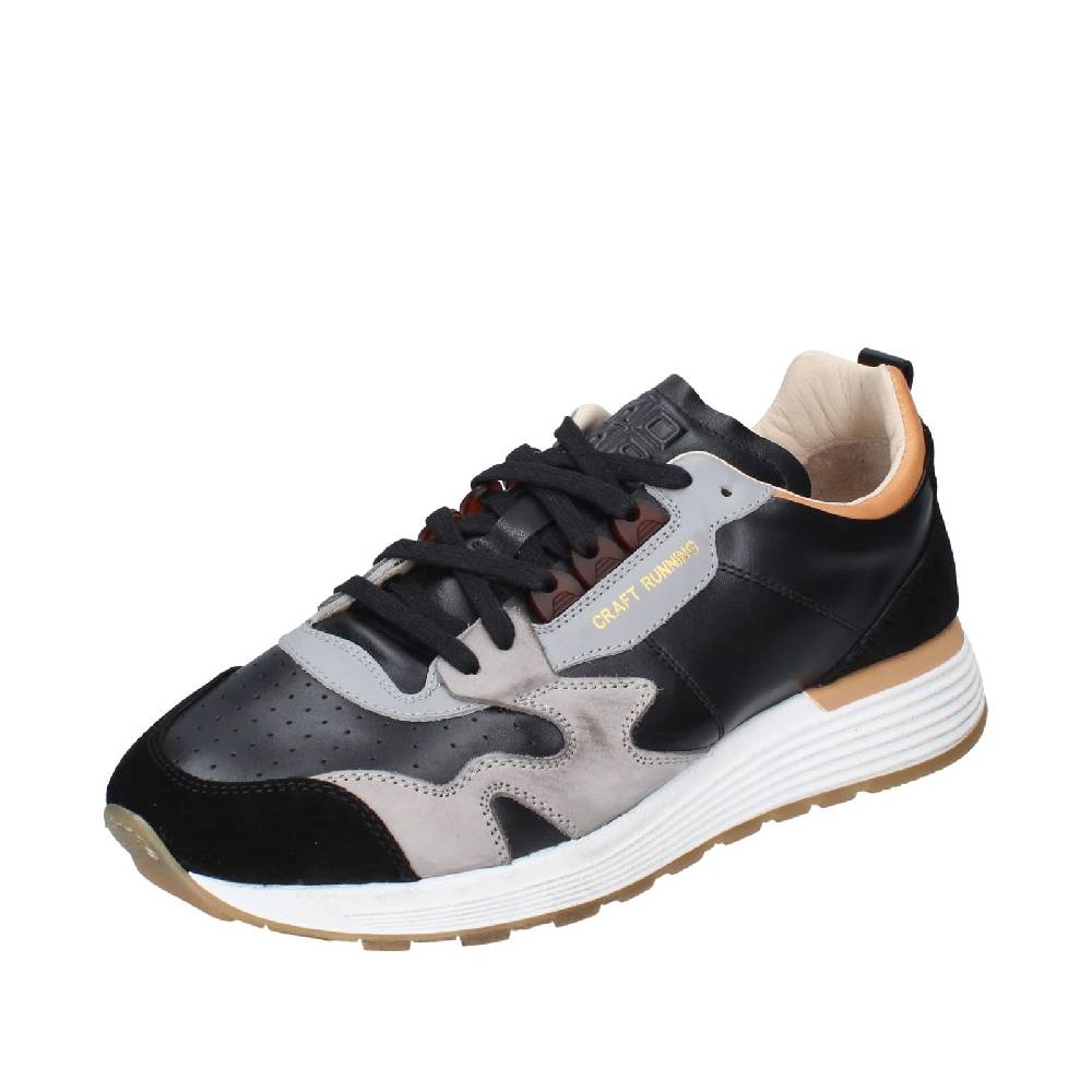 scarpe uomo MOMA sneakers nero pelle grigio camoscio 4AW358 EY526 Lightning offer