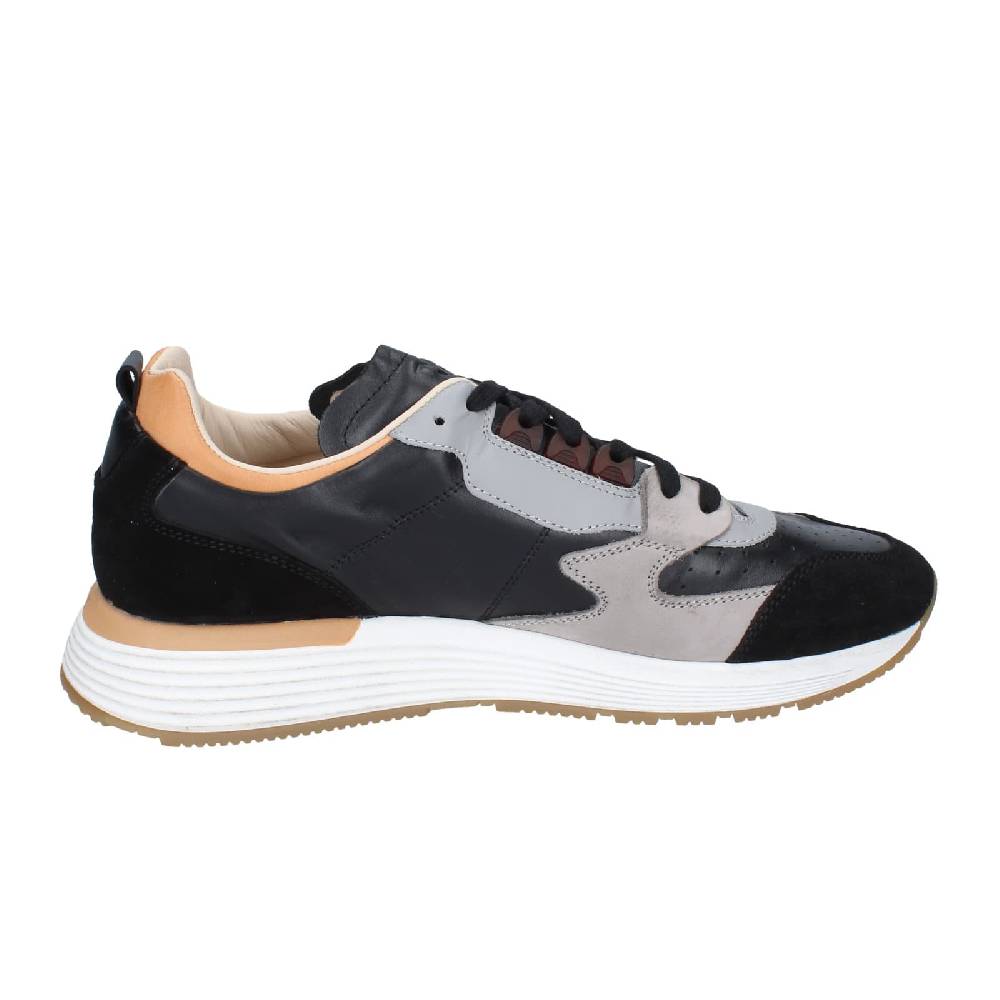 scarpe uomo MOMA sneakers nero pelle grigio camoscio 4AW358 EY526 Lightning offer