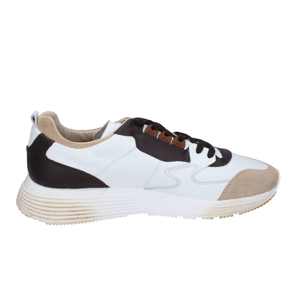 scarpe uomo MOMA sneakers bianco pelle marrone camoscio 61301A EY525 Grandi sconti