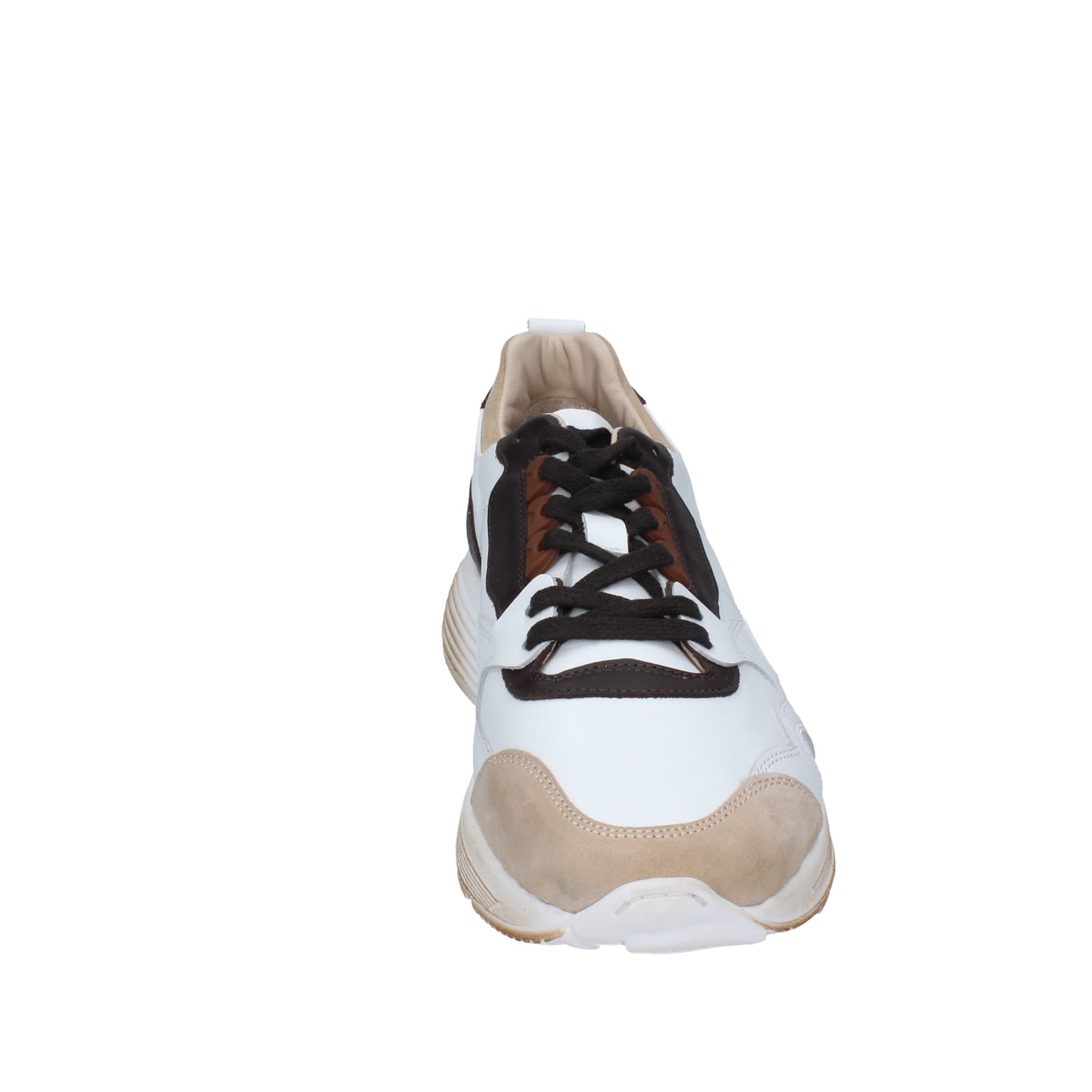 scarpe uomo MOMA sneakers bianco pelle marrone camoscio 61301A EY525 Grandi sconti