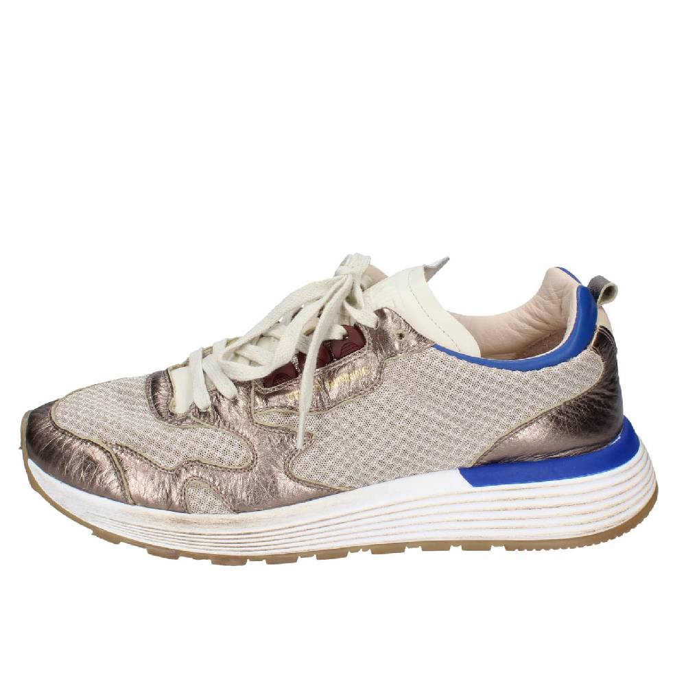 scarpe uomo MOMA sneakers beige pelle bronzo tessuto 4AS401 EY556 Nuovi prodotti