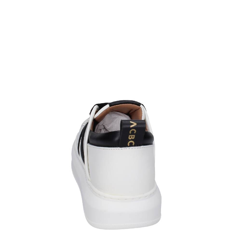 scarpe uomo ALEXANDER SMITH sneakers bianco pelle sintetica nero EX598 Liquidazione
