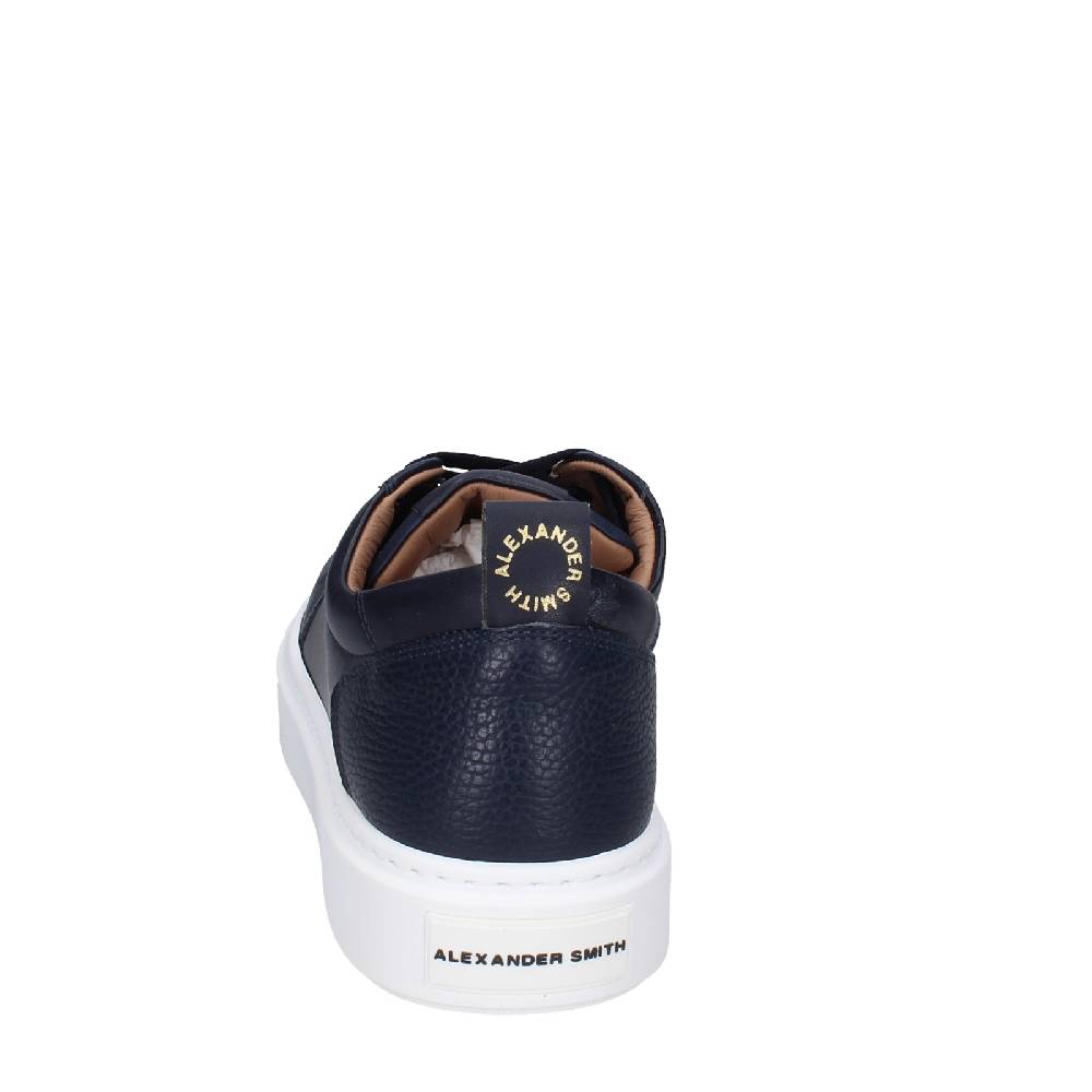 scarpe uomo ALEXANDER SMITH sneakers blu pelle EX599 Comprane uno, ottenene uno gratis