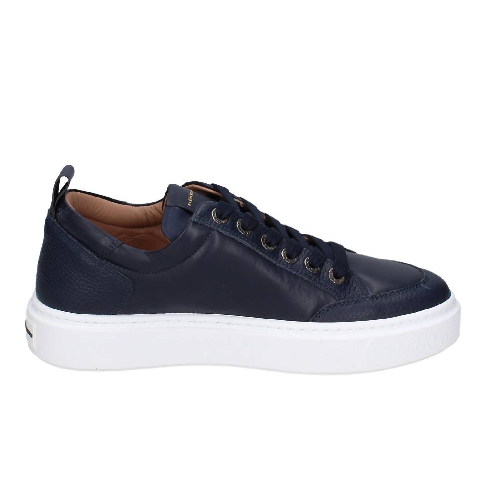 scarpe uomo ALEXANDER SMITH sneakers blu pelle EX599 Comprane uno, ottenene uno gratis