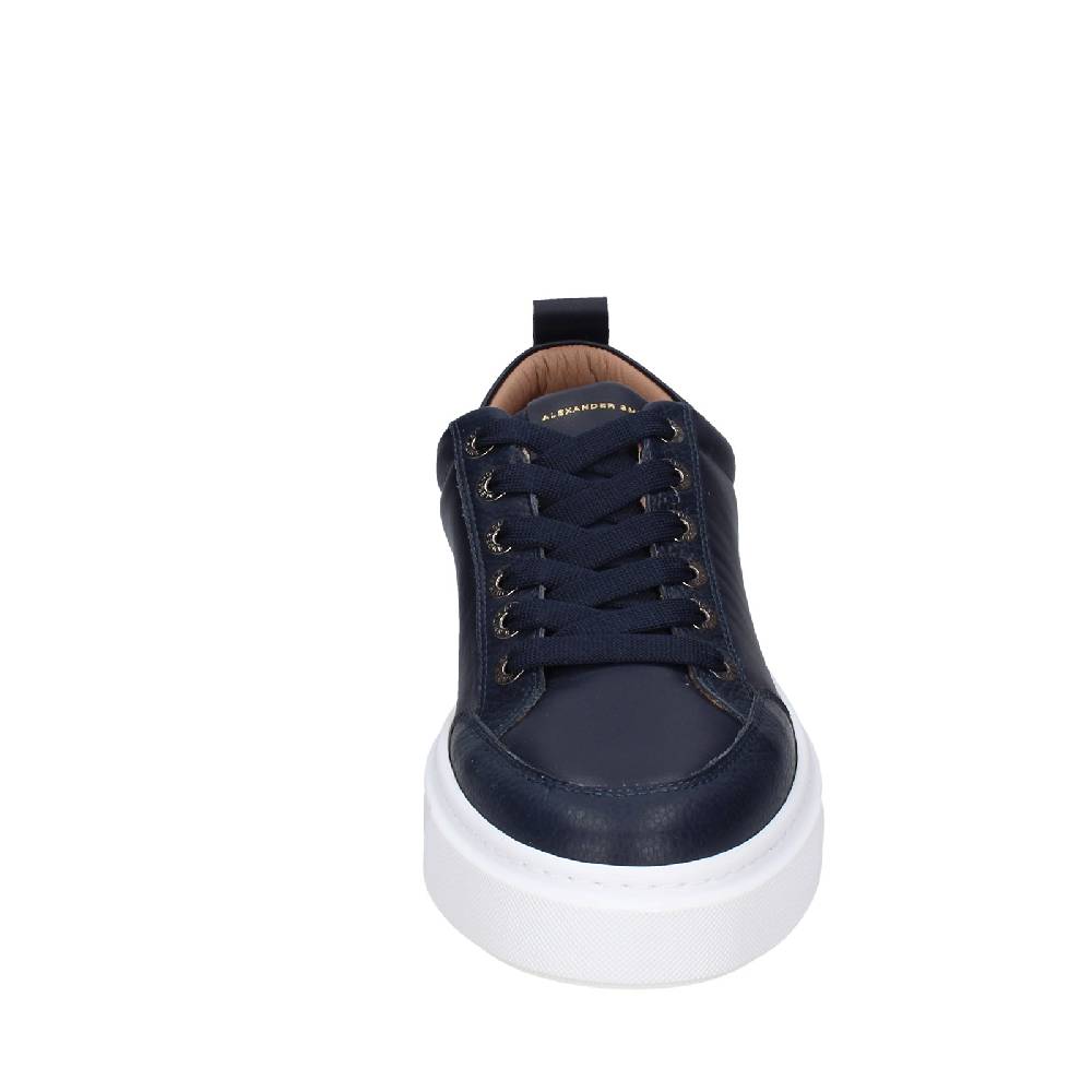 scarpe uomo ALEXANDER SMITH sneakers blu pelle EX599 Comprane uno, ottenene uno gratis