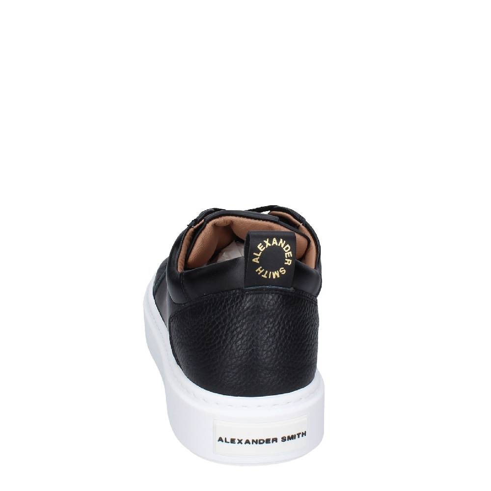 scarpe uomo ALEXANDER SMITH sneakers nero pelle EX528 Sconti VIP
