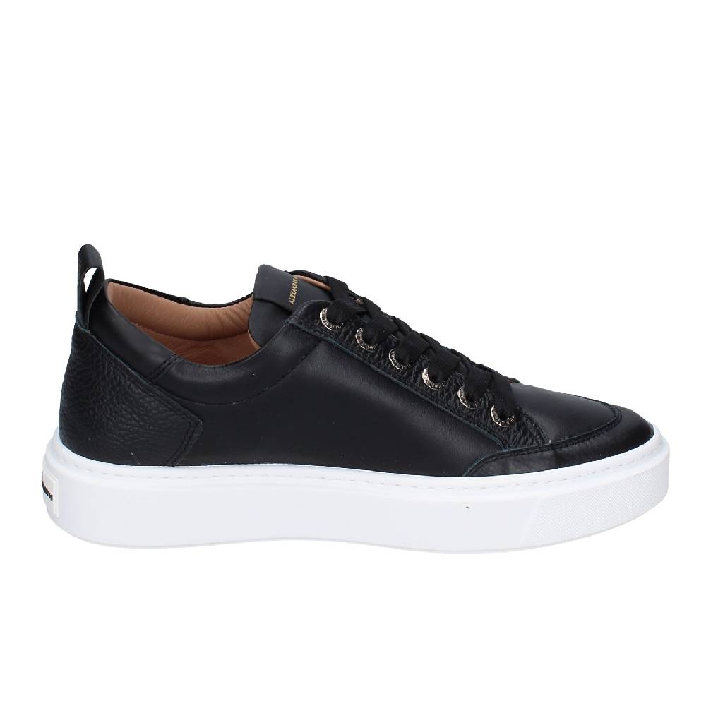 scarpe uomo ALEXANDER SMITH sneakers nero pelle EX528 Sconti VIP