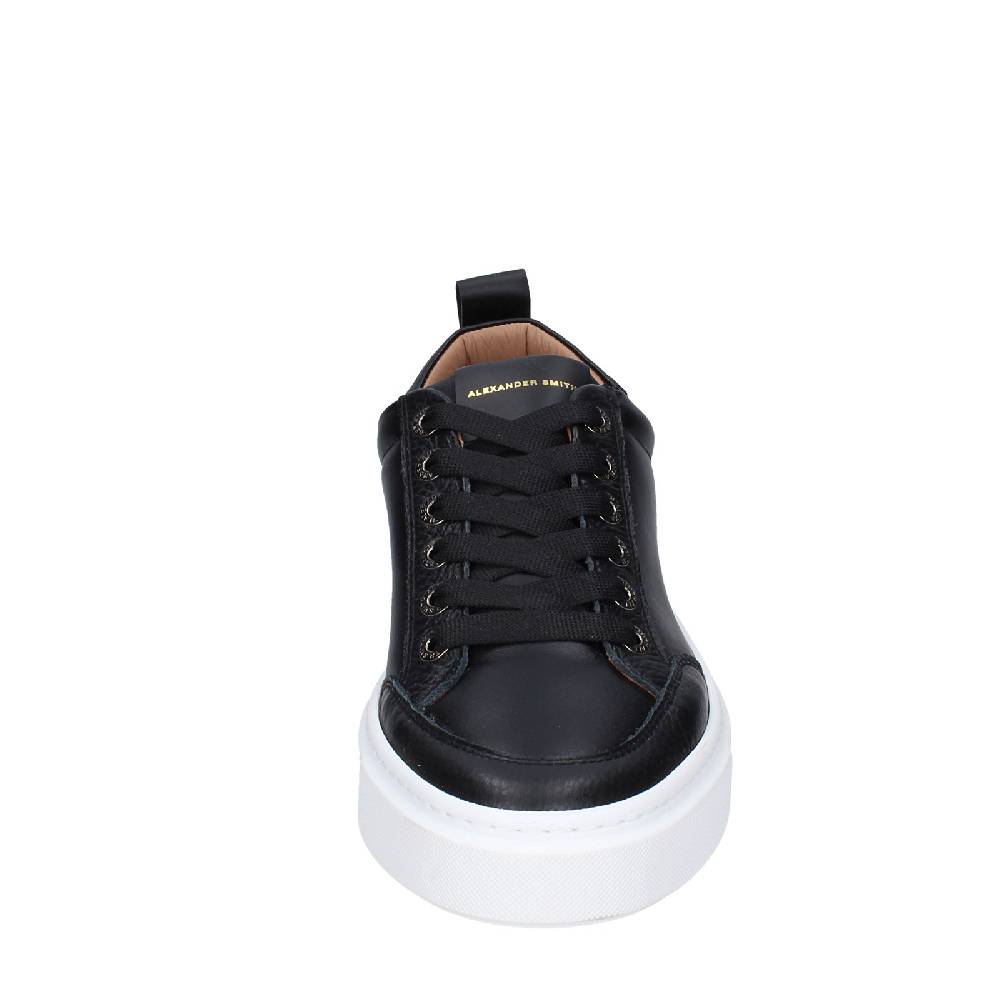 scarpe uomo ALEXANDER SMITH sneakers nero pelle EX528 Sconti VIP