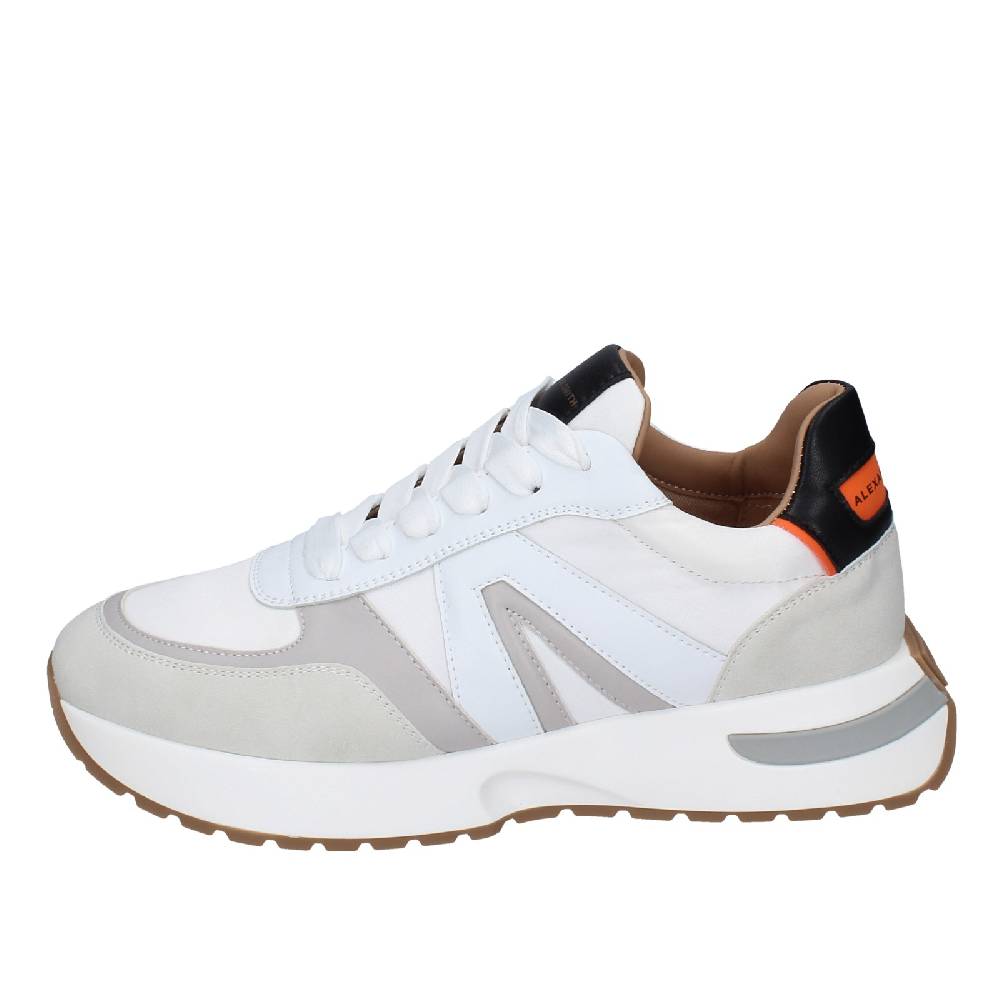 scarpe uomo ALEXANDER SMITH sneakers bianco tessuto pelle EX538 Prezzo basso