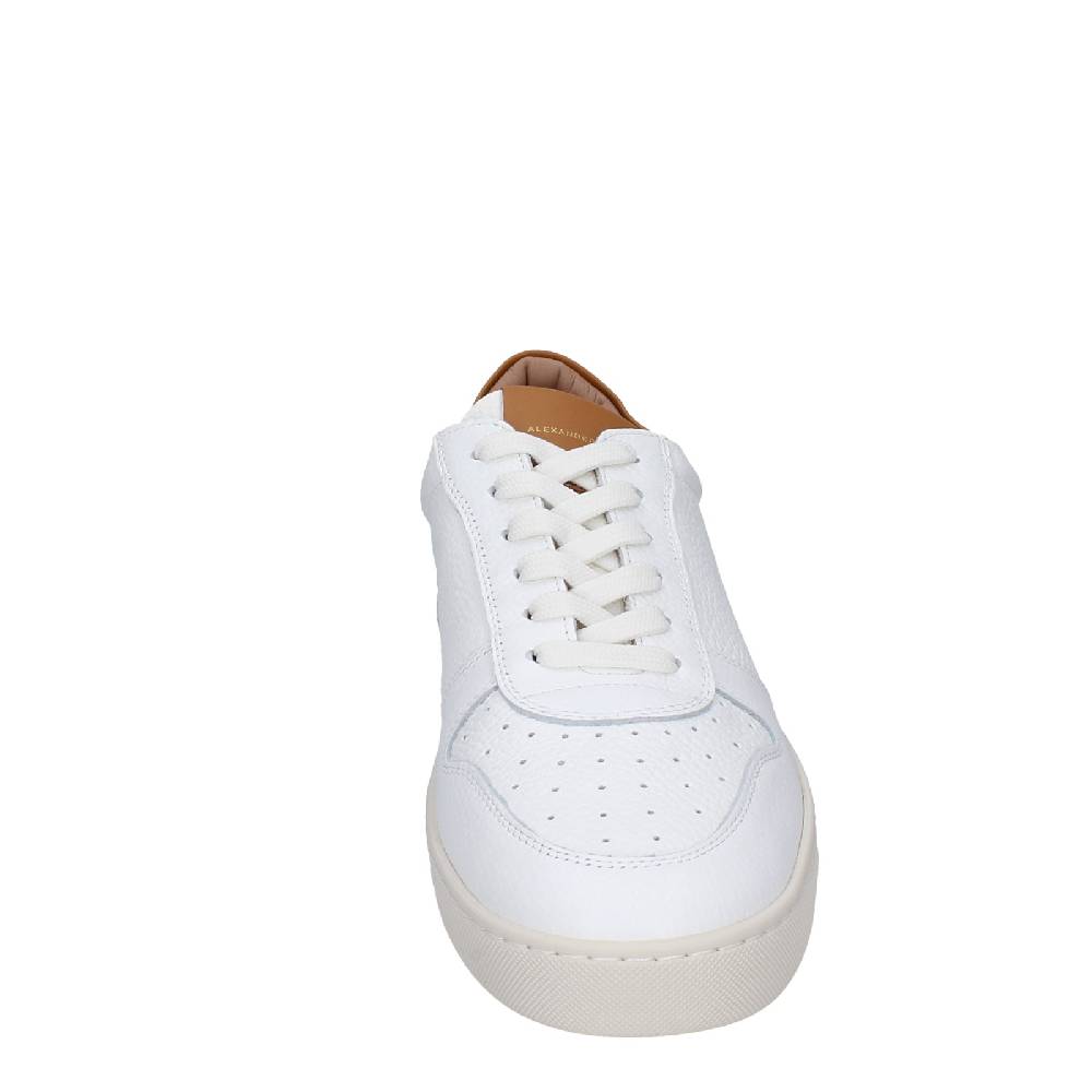 scarpe uomo ALEXANDER SMITH sneakers bianco pelle marrone EX540 Ritorno libero