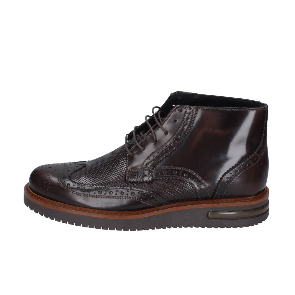 scarpe uomo BRUNO VERRI stivaletti marrone pelle EZ74 Ultimo giorno