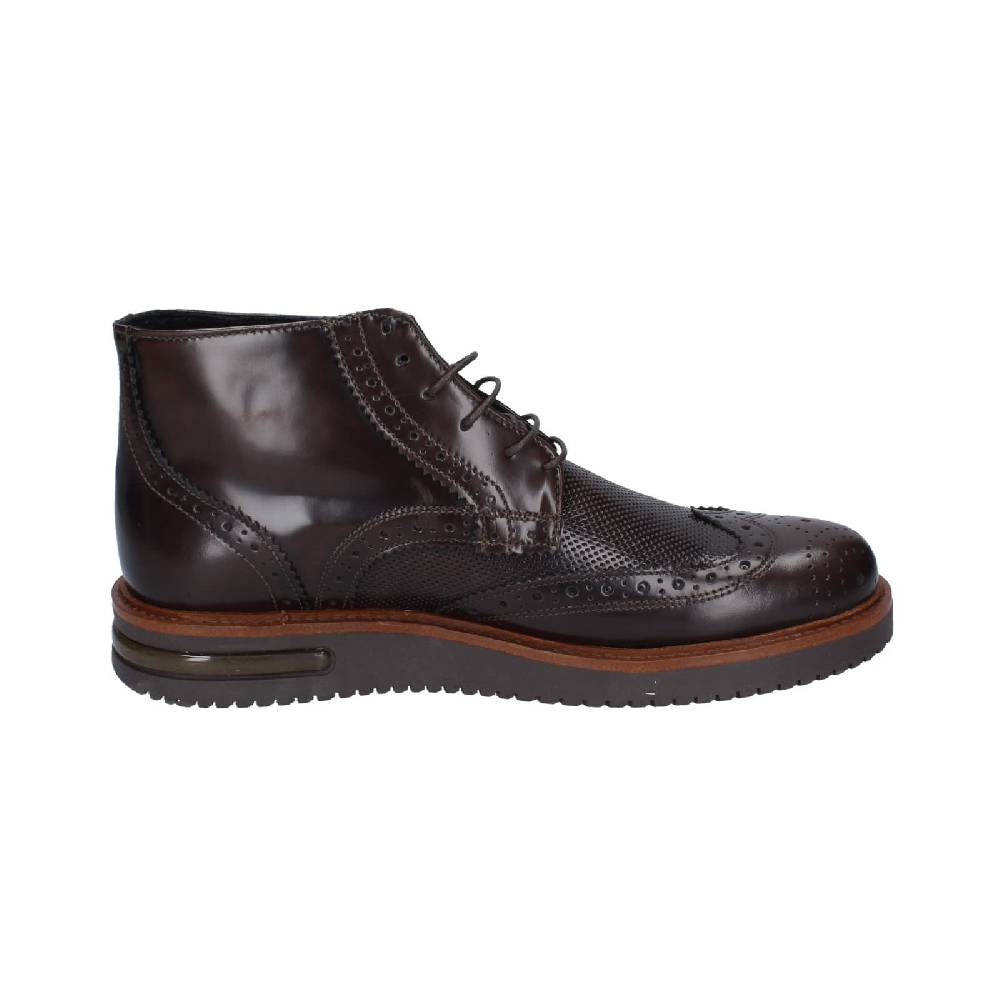 scarpe uomo BRUNO VERRI stivaletti marrone pelle EZ74 Ultimo giorno