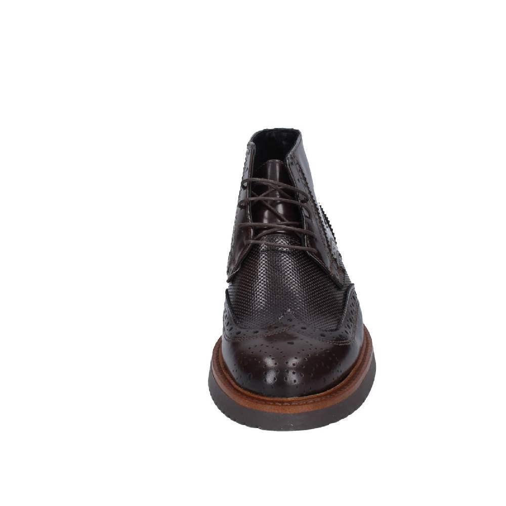 scarpe uomo BRUNO VERRI stivaletti marrone pelle EZ74 Ultimo giorno