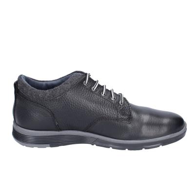 scarpe uomo 4.0 stivaletti nero pelle tessuto BE413 Sostegno trimestrale