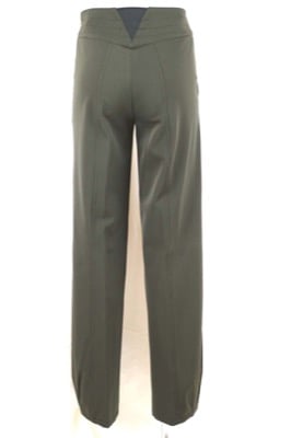 pantaloni donna STRENESSE 38 verde scuro poliestere AN364 Spedizione Gratuita