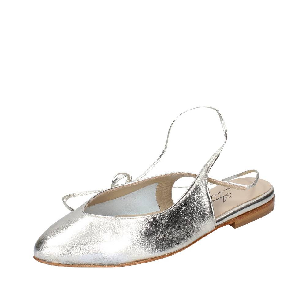 scarpe donna ANNIEL ballerine platino pelle EX275 Pezzi Unici