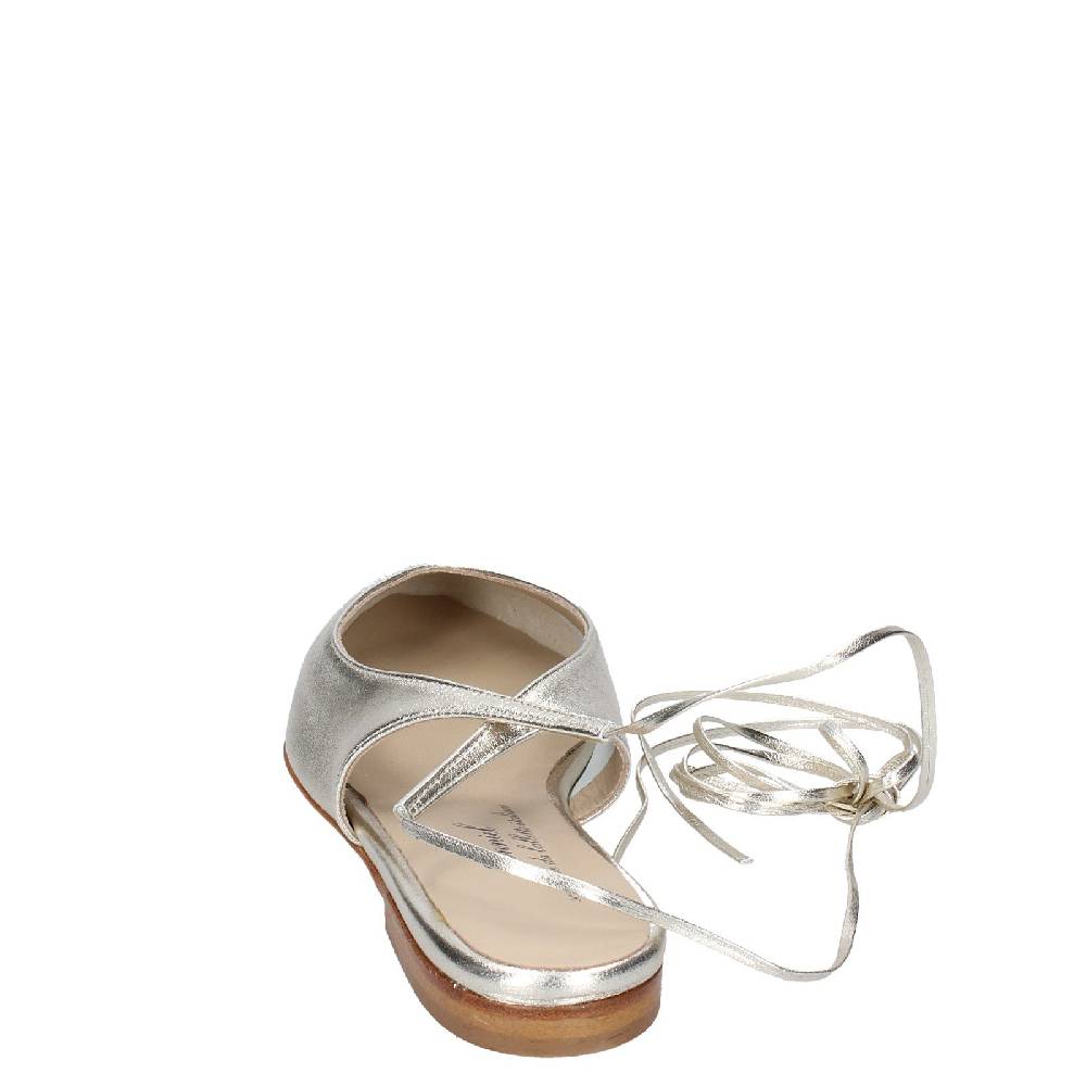 scarpe donna ANNIEL ballerine platino pelle EX275 Pezzi Unici