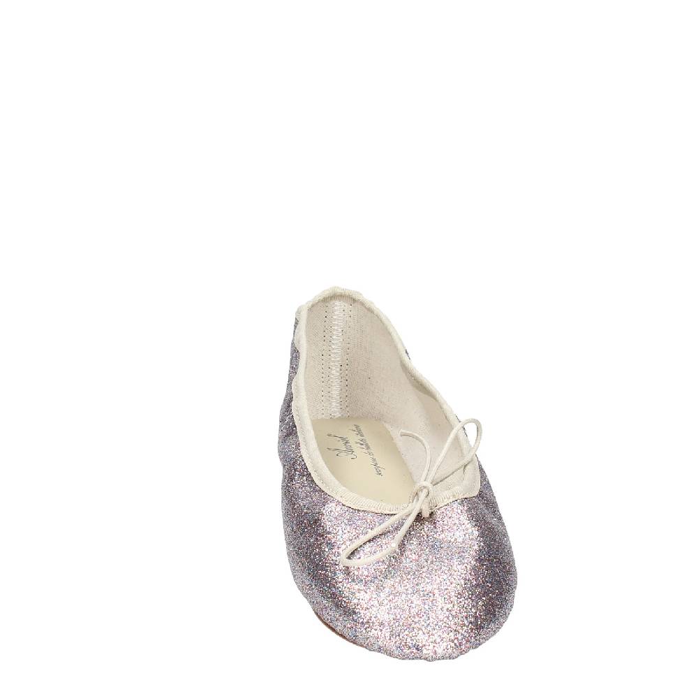 scarpe donna ANNIEL ballerine viola glitter argento EX284 Consegna Veloce