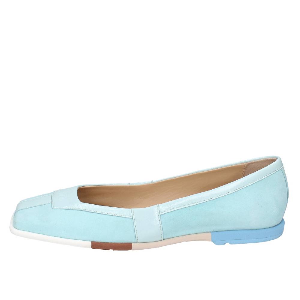 scarpe donna FABI ballerine celeste camoscio vernice EX305 Promozione Limitata
