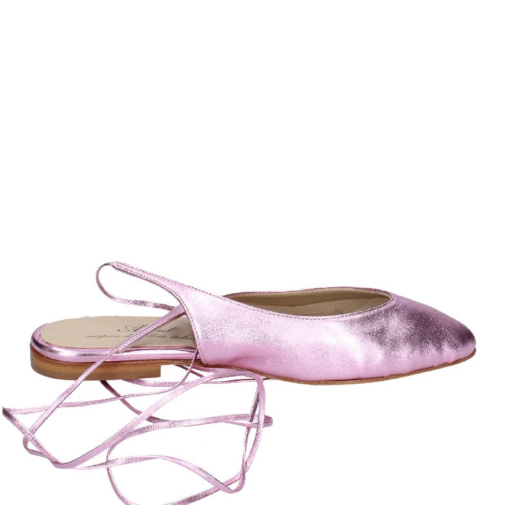 scarpe donna ANNIEL ballerine rosa pelle EX245 Fino Al -60%