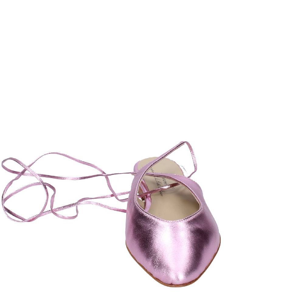 scarpe donna ANNIEL ballerine rosa pelle EX245 Fino Al -60%