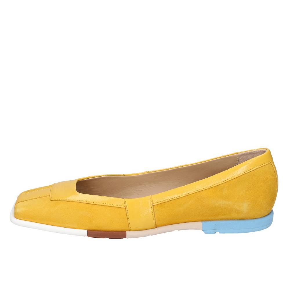 scarpe donna FABI ballerine giallo camoscio vernice EX306 Affare Del Giorno