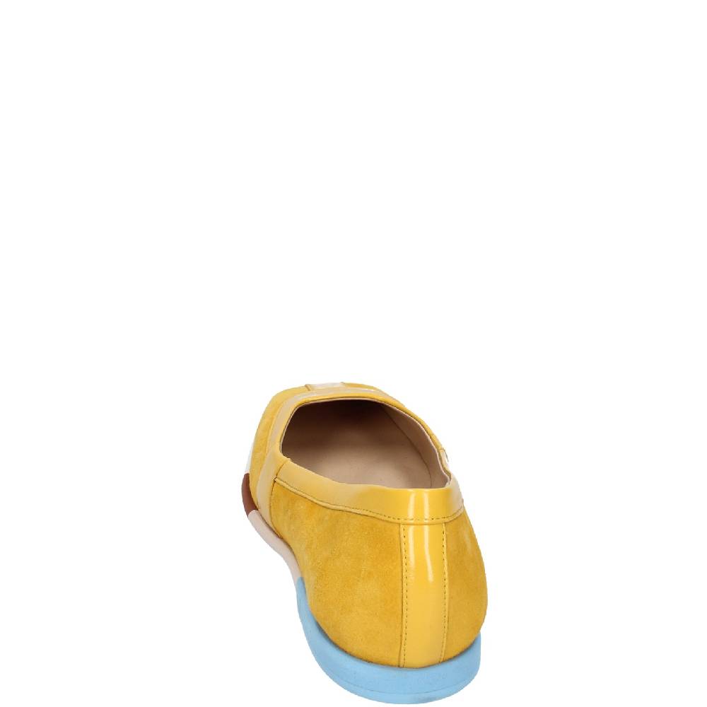 scarpe donna FABI ballerine giallo camoscio vernice EX306 Affare Del Giorno