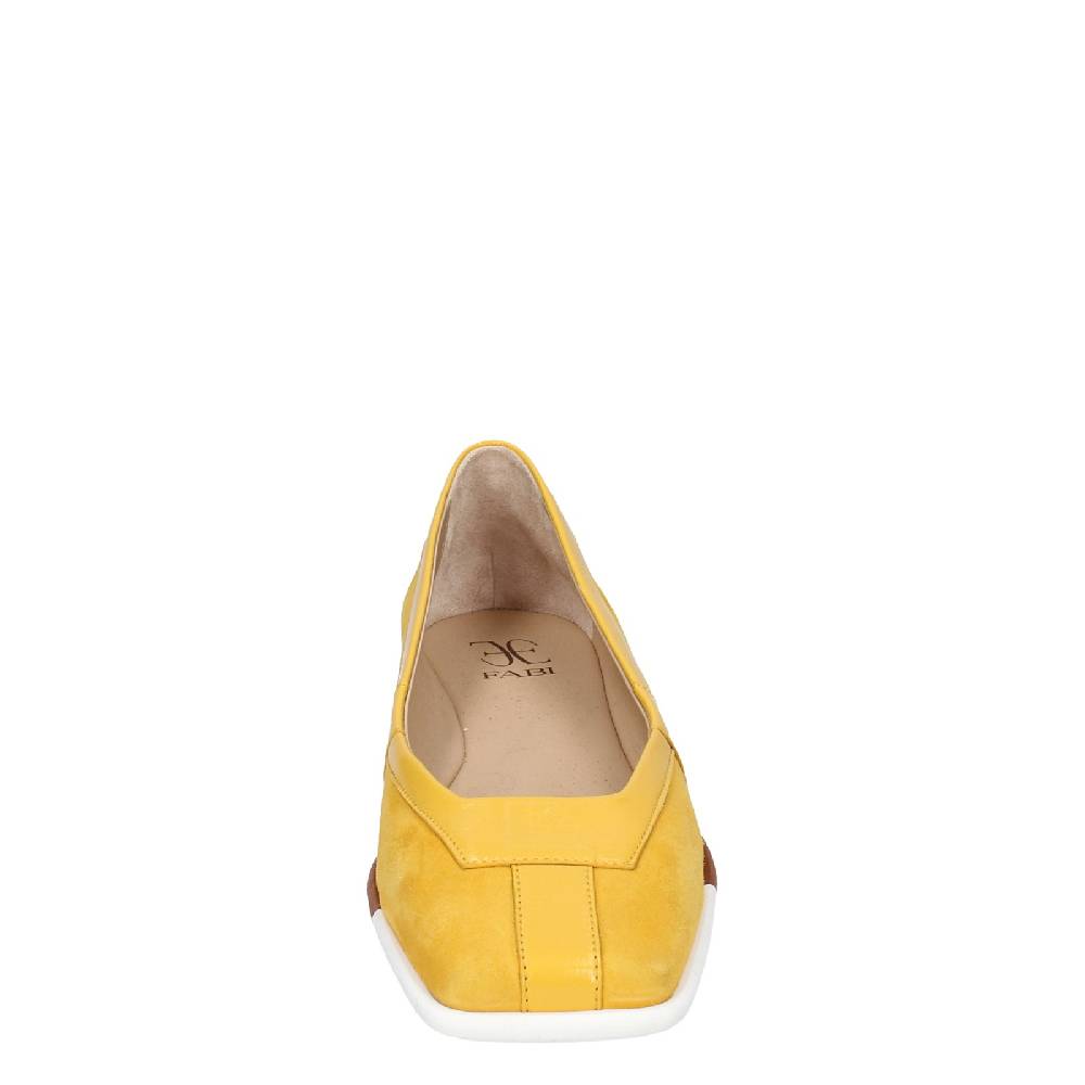 scarpe donna FABI ballerine giallo camoscio vernice EX306 Affare Del Giorno