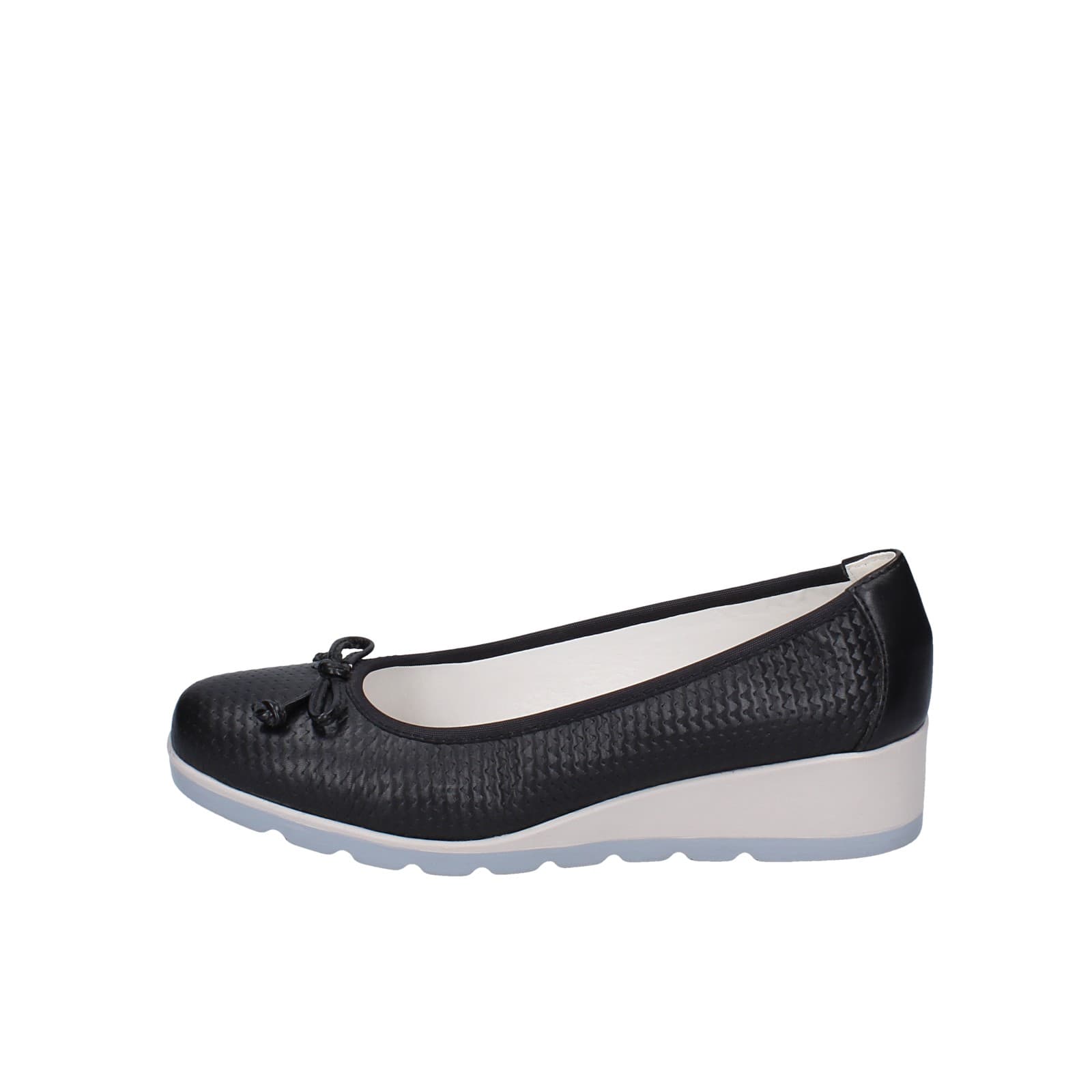 scarpe donna BLUEROSE ballerine nero pelle tessuto EY328 Novità