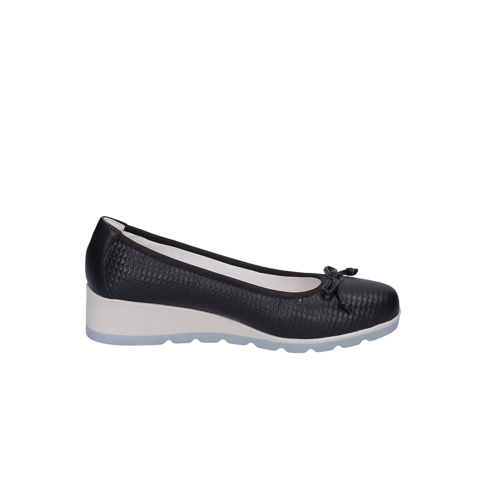 scarpe donna BLUEROSE ballerine nero pelle tessuto EY328 Novità