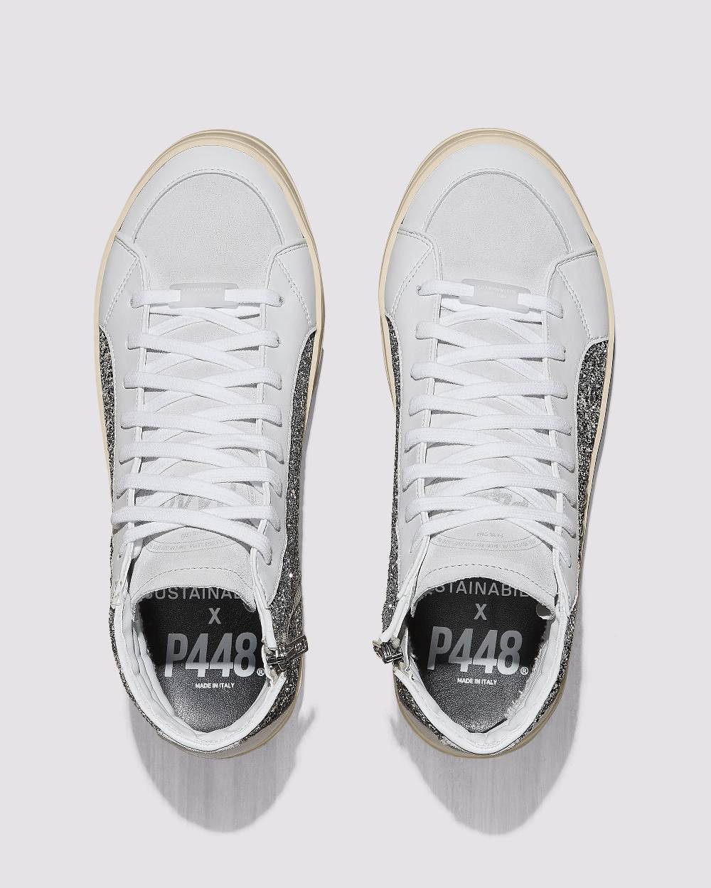 P448 Skate Recycled White/Silver Novità